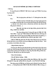 Bài tập lớn môn Hệ quản trị cơ sở dữ liệu | Học viện Nông nghiệp Việt Nam