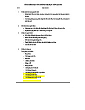 BẢNG KIỂM: KỸ NĂNG ĐẶT ỐNG THÔNG NIỆU - SV