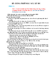 Đề cương môn triết học Mac - Lê Nin: Vai trò và nguồn gốc -Trường Đại học tài chính  kế toán