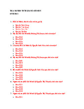 Bộ câu hỏi trắc nghiệm ôn tập chương 2 môn Tư tưởng Hồ Chí Minh | Trường Đại học Khoa học Tự nhiên, Đại học Quốc gia Thành phố Hồ Chí Minh