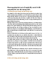 Phương pháp tính sai số tuyệt đối, sai số tỉ đối của phép đo các đại lượng vật lí