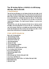 Top 20 trường đại học ở Hà Nội có chất lượng đào đạo, đầu ra tốt nhất