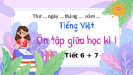 Giáo án điện tử Tiếng Việt 4 Chân trời sáng tạo: Ôn tập giữa học kì I
