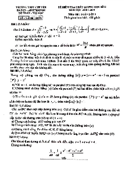 Đề kiểm tra kỳ 2 Toán 9 năm 2018 – 2019 trường chuyên Hà Nội – Amsterdam