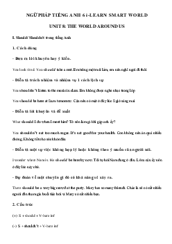 Ngữ pháp unit 8 lớp 6 The World around Us - Smart World