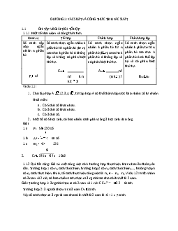 Bài giảng môn Xác suất thống kê có kèm bài tập minh họa