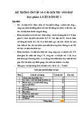 Hệ thống ôn tập và câu hỏi thi vấn đáp - Pháp luật đại cương | Trường Đại học Bách khoa Thành phố Hồ Chí Minh