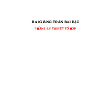 Bài Giảng Toán Rời Rạc: Tổ Hợp và Thuật Toán Liệt Kê Môn Toán giải tích | Trường Học Viện nông nghiệp Việt Nam