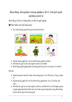 Giải Hoạt động trải nghiệm 6: Thế giới nghề nghiệp quanh ta | Kết nối tri thức