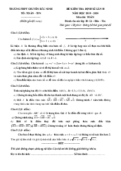 Đề kiểm tra định kỳ lần 2 Toán 10 năm 2019 – 2020 trường THPT chuyên Bắc Ninh