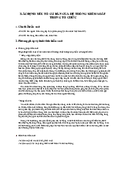 Xác định yếu tố cơ bản trong hệ thống kiểm soát - môn Quản lý học | Đại học Kinh Tế Quốc Dân