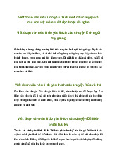 Viết đoạn văn nêu lí do yêu thích một câu chuyện về các con vật | Tập làm văn lớp 4 Kết nối tri thức