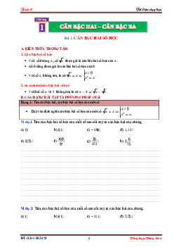 Vở bài tập Toán 9 tập 1 phần Đại số