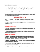 Lý thuyết dịch - Tài liệu tổng hợp