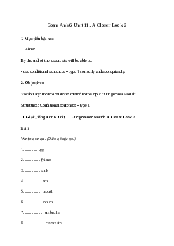 Giải Tiếng Anh 6 Unit 11: A Closer Look 2 | Global Success