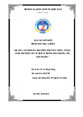 Vai trò của tri thức đối với ý thức ở việt nam, tri thức có vai trò gì trong hoạt động của con người | Bài tập lớn môn triết học mác - lênin