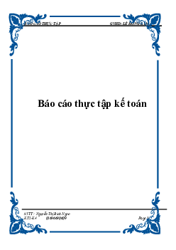 Báo cáo thực tập kế toán