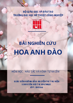Bài nghiên cứu hoa Anh đào môn màu sắc và hình tự nhiên | Đại học Mỹ thuật Công nghiệp