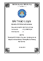 Tư Tưởng Hồ Chí Minh Về Văn Hóa | Bài thảo luận Tư Tưởng Hồ Chí Minh