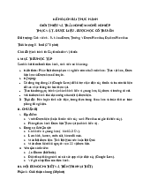 Kế hoạch bài thực hành  Giới thiệu và trải nghiệm nghề nghiệp Thực vật - dược liệu - dược học cổ truyền | Đại học Phenika