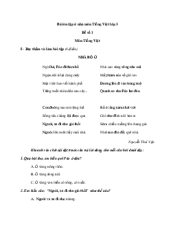 Bộ đề ôn tập ở nhà Tiếng Việt lớp 3 có đáp án -  (Từ 20/4 - 25/4)