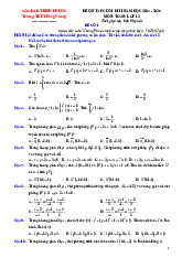 Đề ôn tập CK2 Toán 12 năm 2024 – 2025 trường THPT Hùng Vương – Bình Phước có đáp án