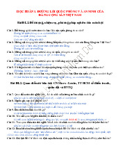 Đề cương môn đường lối đảng cộng sản việt nam- Trường Đại học bách khoa - Đại học đà nẵng.