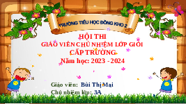 Giáo án điện tử Hoạt động trải nghiệm 3 Cánh diều: Sinh hoạt lớp tuần 14