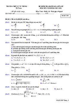 Đề giữa học kì 1 Toán 10 năm 2023 – 2024 trường THPT Lý Tự Trọng – Khánh Hòa