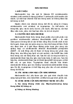 Tài liệu về Niacinamide