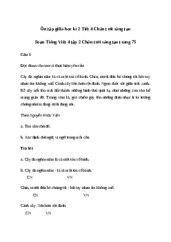Ôn tập giữa học kì 2 Tiết 4 | Chân Trời sang tạo Tiếng việt 4