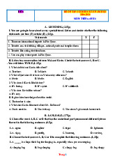 Đề Ôn Tập HK 1 Anh 6 Global Success 2025-2026 Có Đáp Án File Nghe-Đề 5