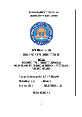 Tổ chức tài chính trung gian của Ngân hàng TMCP Ngoại thương Việt Nam (Vietcombank) | Bài Thảo Luận Nhập Môn Tài Chính Tiền Tệ