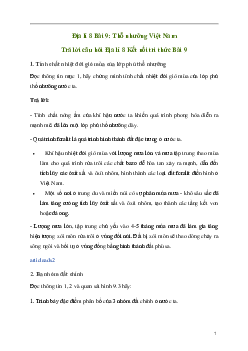 Giải Địa lí 8 Bài 9: Thổ nhưỡng Việt Nam | Kết nối tri thức