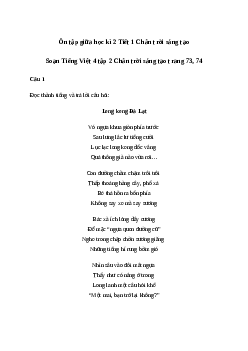 Ôn tập giữa học kì 2 Tiết 1 | Chân Trời sang tạo Tiếng việt 4