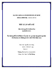 Tư tưởng Hồ Chí Minh về đạo đức và sự vận dụng trong việc rèn luyện, tu dưỡng đạo đức sinh viên hiện nay môn Tư tưởng Hồ Chí Minh | Trường Đại học Khoa học Tự nhiên, Đại học Quốc gia Thành phố Hồ Chí Minh