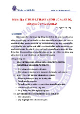 Bài 6: Địa Vị Pháp Lý Hành Chính Của Cán Bộ Và Công Chức và Cá Nhân môn Luật hành chính | Trường đại học Mở Hà Nội