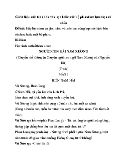 Soạn bài Giới thiệu một kịch bản văn học hoặc một bộ phim theo lựa chọn cá nhân | Ngữ văn 11 Chân trời sáng tạo
