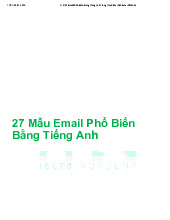 27 Mẫu Email Phổ Biến Bằng Tiếng Anh Trong Tìm Kiếm Việc Làm môn English Studies| Trường Đại học Thăng Long