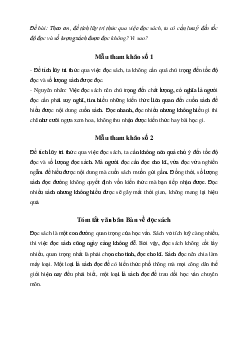 Để tích lũy tri thức qua việc đọc sách có cần lưu ý đến tốc độ đọc và số lượng sách được đọc? | Văn mẫu 7 Chân trời sáng tạo