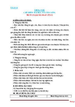 Giáo án Tiếng Việt 3 Kết nối tri thức tuần 24