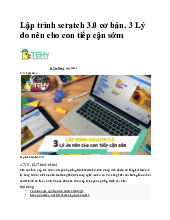 Lập trình scratch 3.0 cơ bản môn Lập trình Game | Học viện Công Nghệ Bưu Chính Viễn Thông