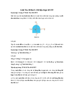 Giải Tin 10 Bài 5: Dữ liệu lôgic KNTT