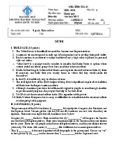Đề Thi Giữa Kì Năm 2020-2021 | Môn Văn hóa Mỹ 1 - Trường Đại học Ngoại ngữ, Đại học Huế