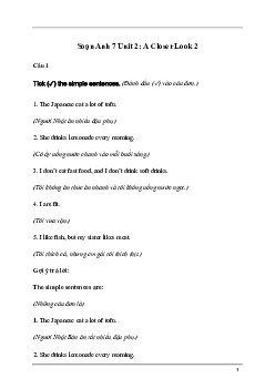 Giải Tiếng Anh 7 Unit 2: A Closer Look 2 | Global Success