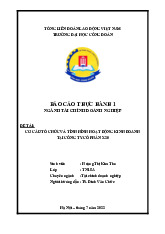 Cơ Cấu Tổ Chức Và Tình Hình Hoạt Động Kinh Doanh Tại Công Ty Cổ Phần X20 | Môn Thực hành 1 - Đại học Công Đoàn