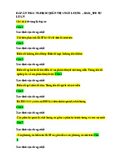 Đáp án trắc nghiệm môn Quản trị chất lượng  | Trường đại học Mở Hà Nội