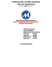 KHOA QTKD - Đề Tài: Tìm Hiểu Về Công Ty Đa Quốc Gia - Samsung Electronics