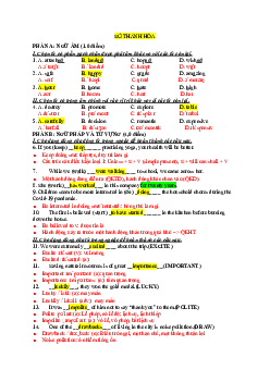 Đề thi tuyển sinh lớp 10 THPT năm học 2022-2023 môn Tiếng Anh (không chuyên) - Sở Giáo dục và Đào tạo Thanh Hóa có đáp án và giải thích chi tiết