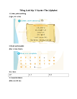 Tiếng Anh lớp 3 Global Success Starter The Alphabet